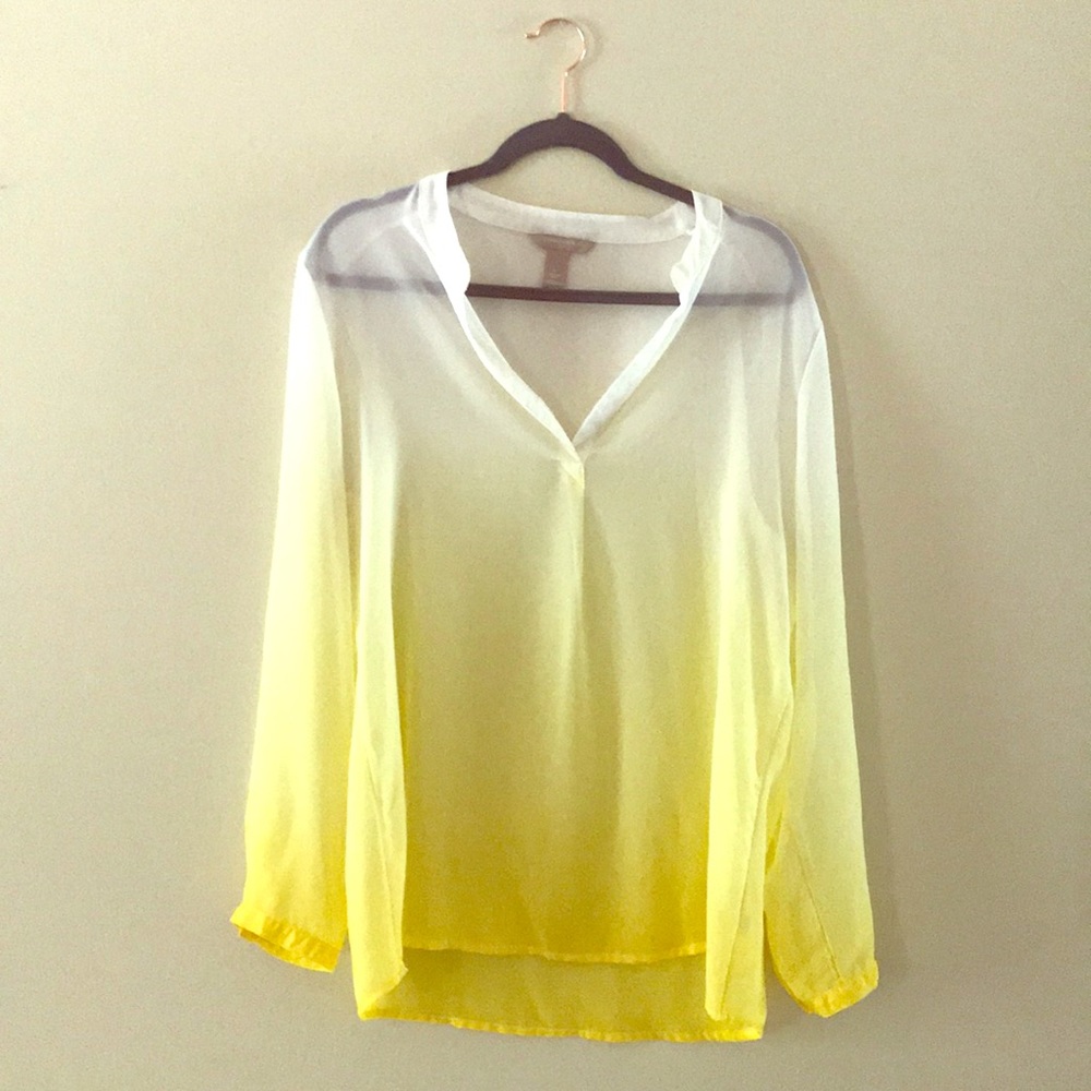 Banana Republic Yellow Ombré Shirt
